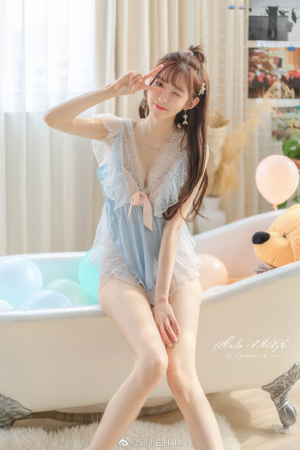 水藍甜美家居服-cute-wink-7.jpg