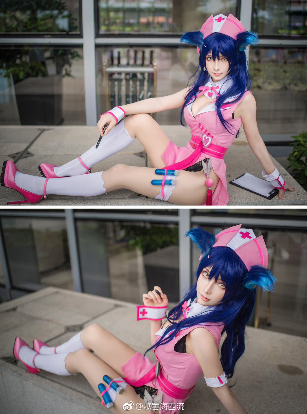 LOL-Ahri-Cosplay-Pink-Nurse-Costume-4.jpg