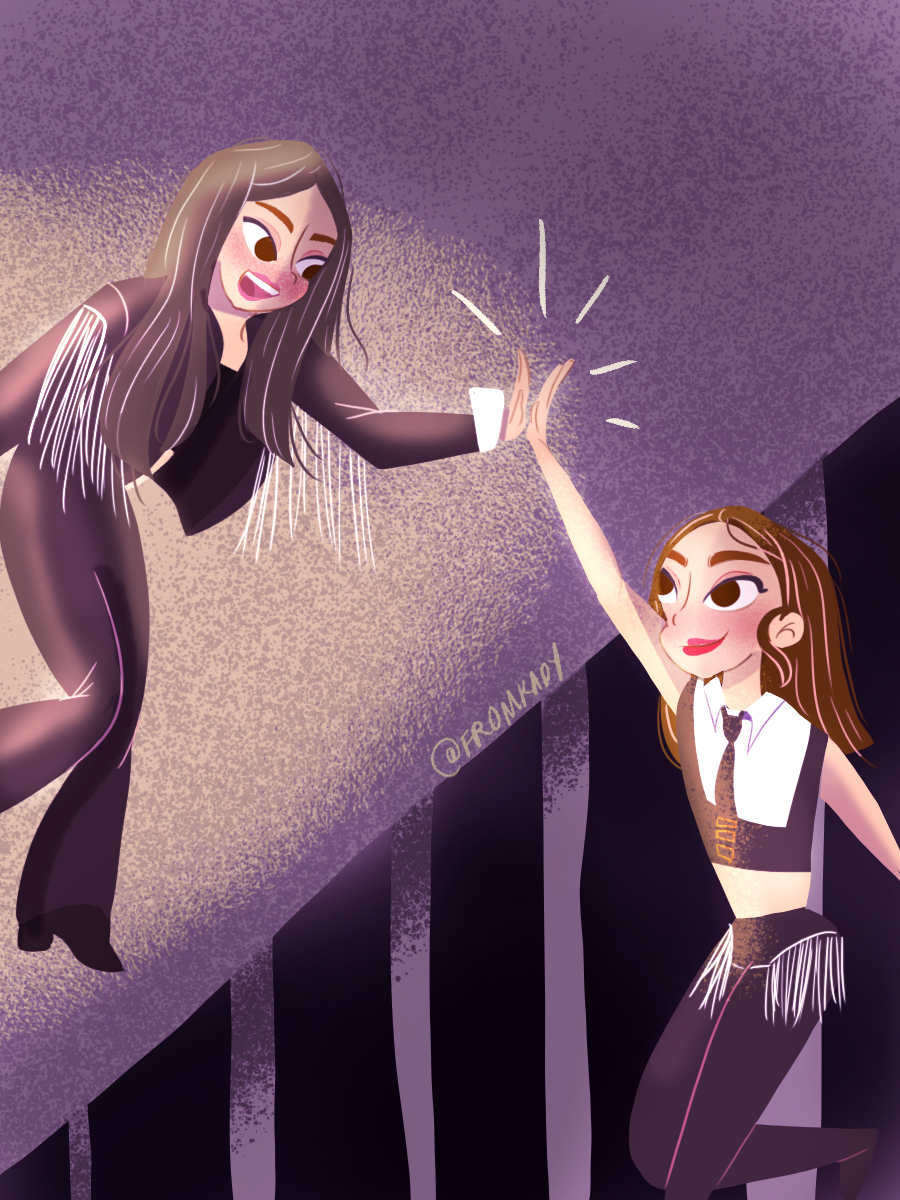 ChaeYoung and Tzuyu Hi Five @ UBS Arena New York Concert 2020/02/27